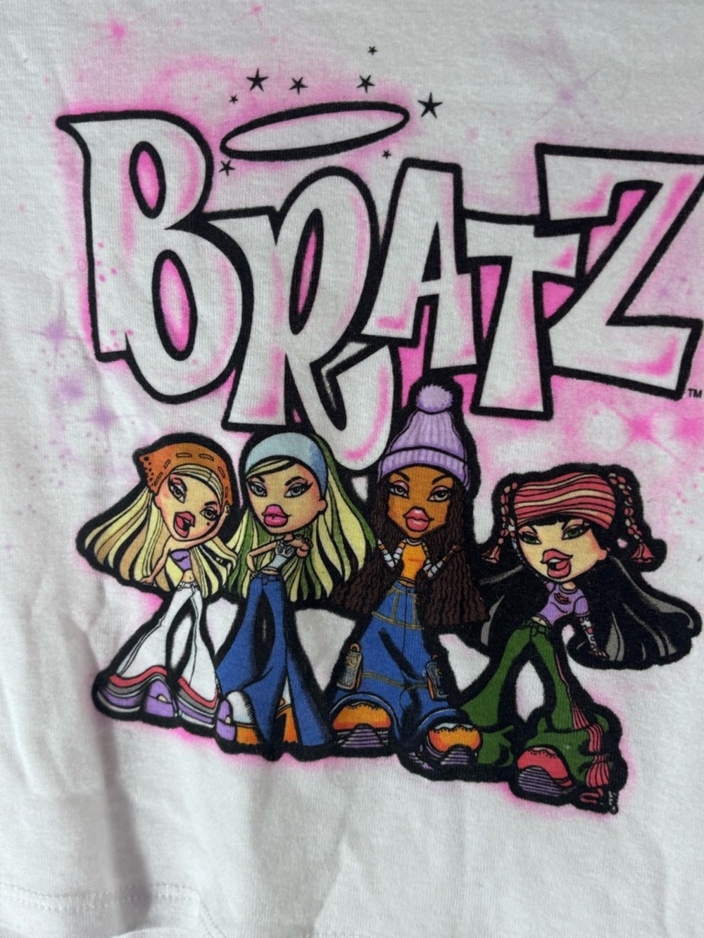 Bratz Purple & White Raglan Graphic‎ Crop Top - Picture 2 of 4
